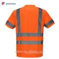 EN 20471 Rundhalsausschnitt mit hoher Sichtbarkeit Hi Vis T-Shirts mit reflektierenden Streifen